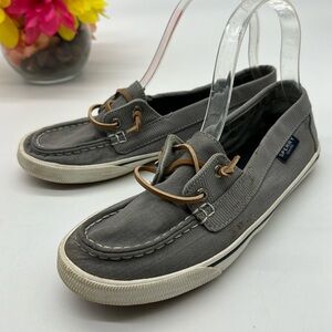 Sperry Top Sider Gray Slip On Boat Shoe Size 7 SPR6431